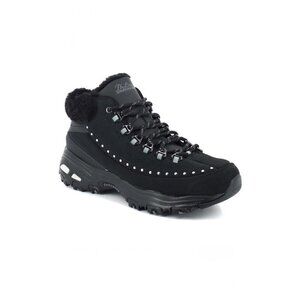 Skechers D'lites Gleeful (Style: 48813) Ankle BOOTS Black Fur Lined Size 9.5 US